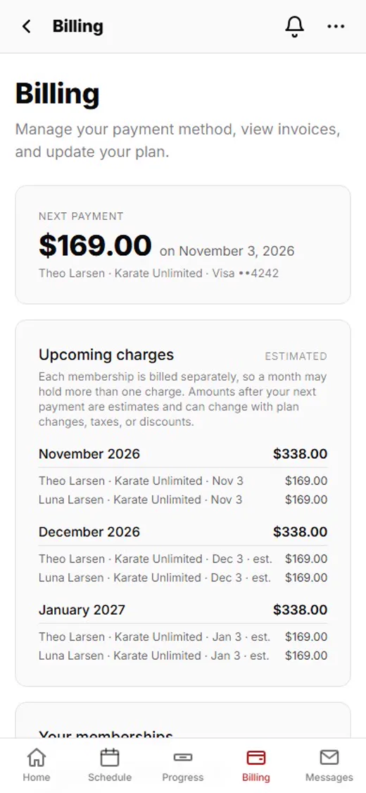 Step 1: Tap Billing