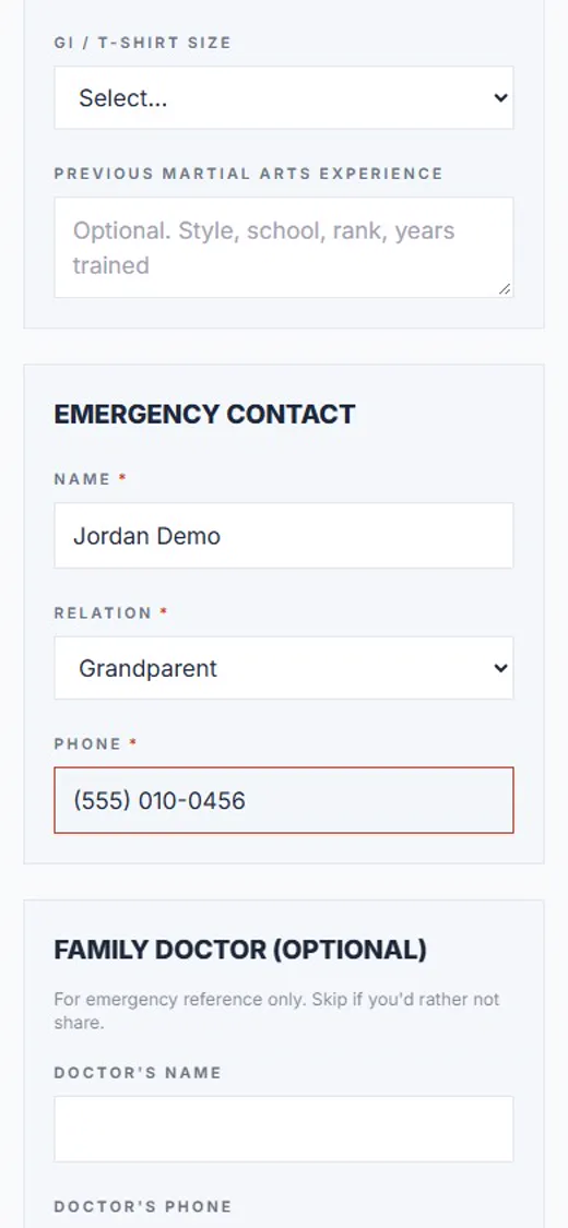 Step 6: Add an emergency contact