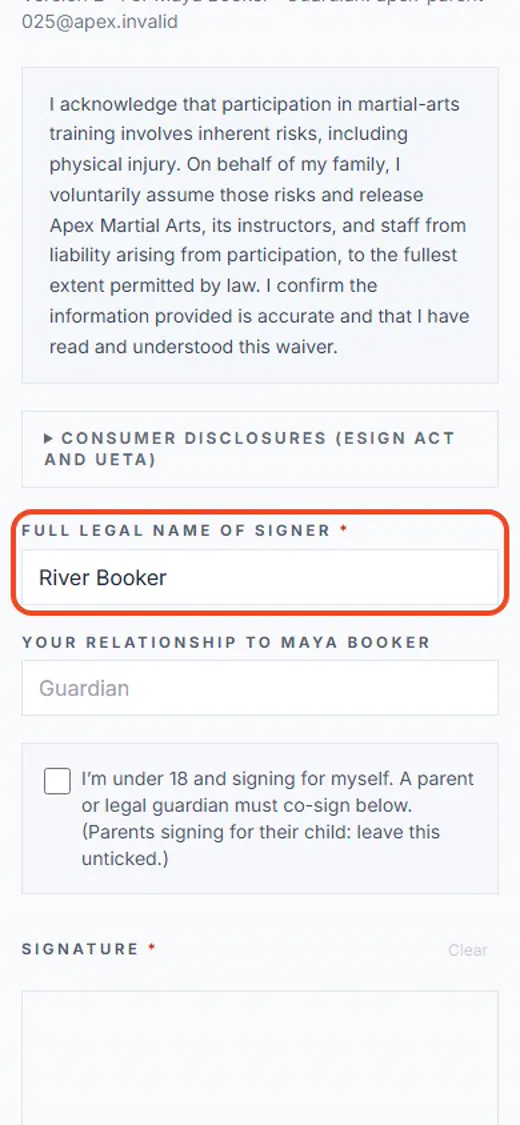 Step 3: Check your name