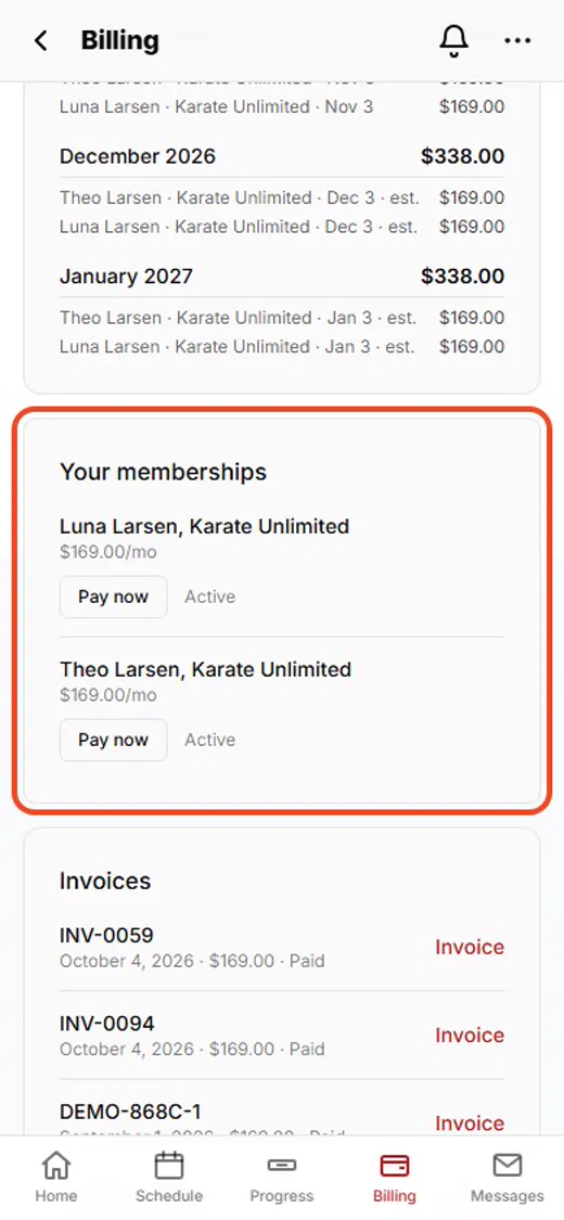 Step 4: Your memberships